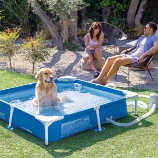 Intex Басейн 48402 для домашніх тварин, з металевим каркасом, скімером та диспенсеро... Intex 152х152