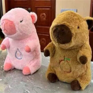 Інтерактивна іграшка M 18607 2 кольори, "Капібара", висота: 30 см, сплюшка, для сну, дихає, на ба...