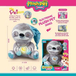 Інтерактивна іграшка MC 1109 “Лінивець”, висота 30 см, підсвічування, сплюшка, мелодія, дихає, на...