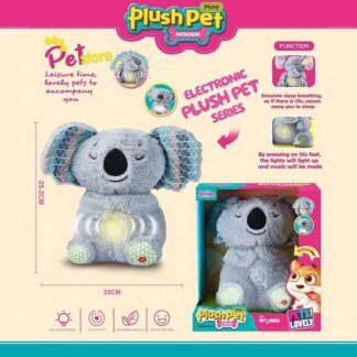 Інтерактивна іграшка MC 1111 “Коала”, висота 25 см, підсвічування, сплюшка, мелодія, дихає, на ба...