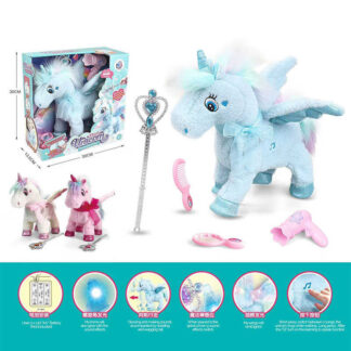 Інтерактивна іграшка 55 J-8 "Єдиноріг", музика, звук, підсвіч., сенсорний датчик, повторює звуки,...