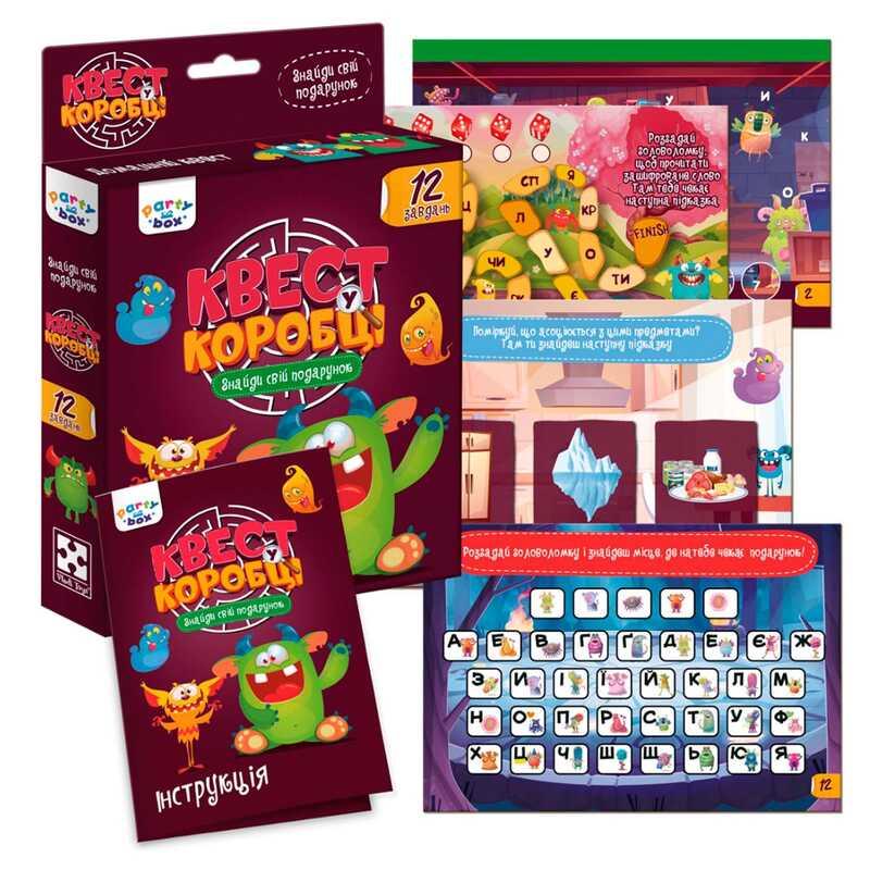 Гр Гра настільна розважальна "Квест у коробці. Монстри" VT5902-02 "Vladi Toys", в коробці