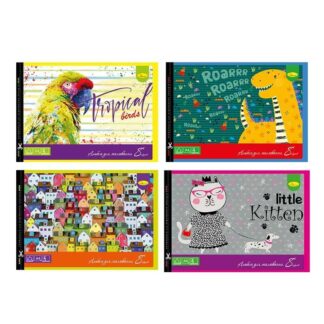 Гр Альбом для малювання 8 аркушів АМП-С-8 / АП-0301 скоба з перфорацією "Апельсин" ВИДАЄТЬСЯ МІКС...