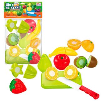 Гр Фрукти на липучках “Що є на кухні?” 65260 "4FUN Game Club", 10 елементів, обробна дошка, ніж,...