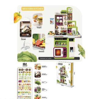 Кухня 938 A ел, звук, помповий механізм подачі води, парогенерація, посуд, їжа, аксесуари, мікрох...