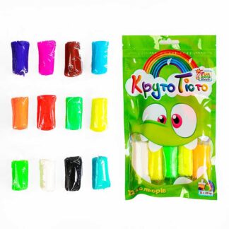 Гр Тісто для ліплення "Круто Тісто" 67579 "4FUN Game club", 12 кольорів, у пакеті