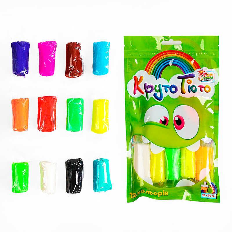 Гр Тісто для ліплення "Круто Тісто" 67579 "4FUN Game club", 12 кольорів, у пакеті