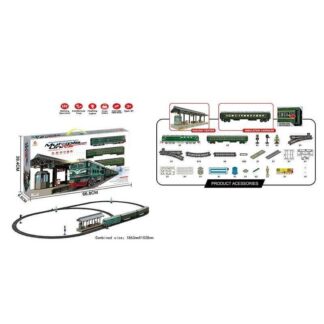 Залізниця 22915 залізнична колія, залізнична станція, локомотив, 2 вагони, підсвічування, звуки,...