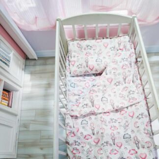 Гр Постельный комплект "Зайчень" 51201 (1) ткань БЯЗЬ GOLD LUX, размер 110*90 см "Bimbo"