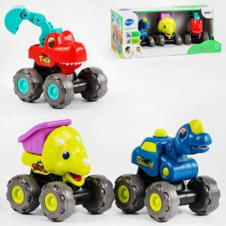 Набір машинок E 7973 ABC "Hola", 3 шт, інерція, рухливі елементи, в коробці