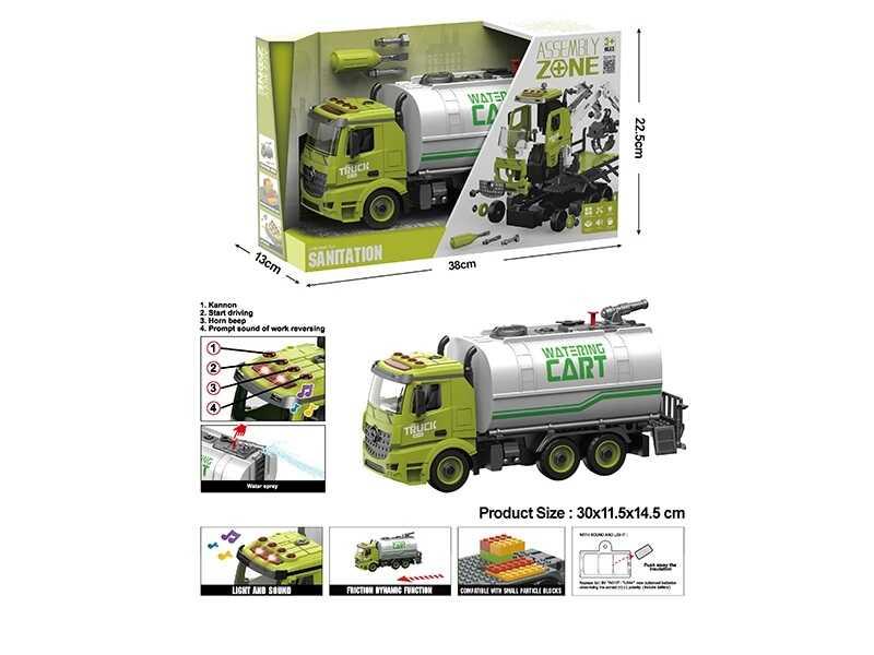 Спецтехніка YW 9072 C звуки, підсвічування, конструктор, інерція, помпова подача води, викрутка,...