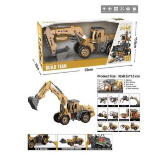 Спецтехніка YW 9102 D звуки, підсвічування, інерція, конструктор, викрутка, рухомі деталі, в коробці