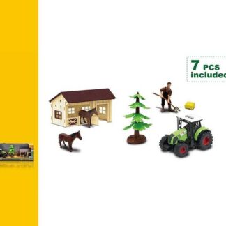 Ферма 550-30 K трактор, підсвічування, звук, інерція, фермер, коні, стайня, декорації, рухомі еле...