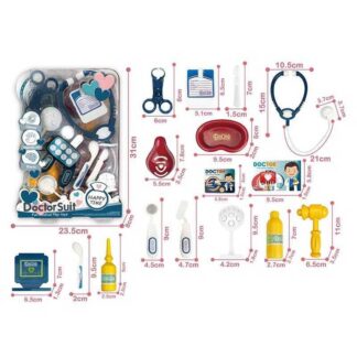 Набір лікаря 8805-1 стетоскоп, медичне приладдя, муляжі ліків, в слюді