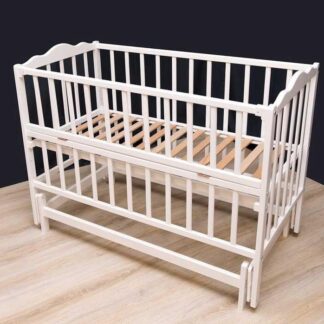 Гр Ліжечко дитяче "Анастасія-2" шарнір-підшибник з відкидною боковиною, бук