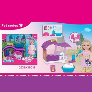 Лялька WG 617 12 см, улюбленець, аксесуари, будиночок для улюбленця, в коробці