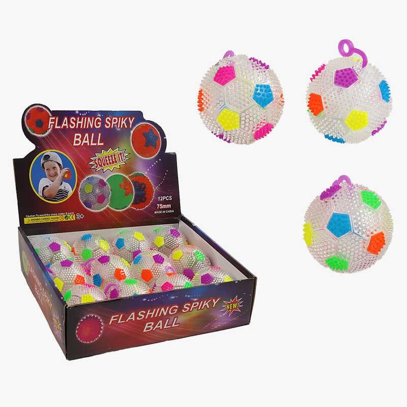 М`яч стрибун C 70421 ЦІНА ЗА 12 ШТУК В БЛОЦІ, пискавка, підсвічується, в коробці