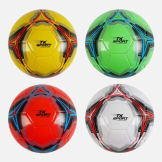 М`яч футбольний С 62386 "TK Sport" 4 кольори, вага 300-310 грамів, гумовий балон, матеріал PVC, р...