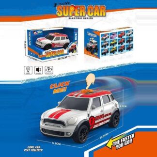 Машина музична E 25-1 світло, звук, їздить вперед та назад, гумові колеса, масштаб 1:18, в коробці