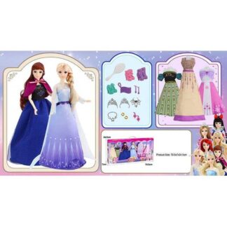 Набір ляльок 91061 H 2 ляльки, висота 29см, 3 сукні, 3 пари взуття, гребінець, корони, браслети,...