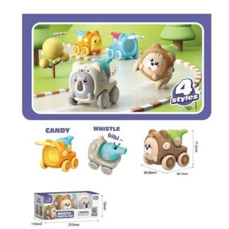 Набір машин LZ 004-2 2 шт., інерція, свисток, в коробці