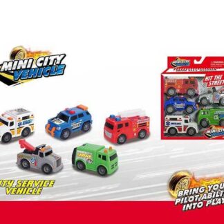 Набір машин MY 102 5 штук, пожежна машина, сміттєвоз, евакуатор, поліційна машина, швидка допомог...