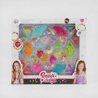 Набор бисера 563 одноцветные, разноцветные и фигурные бусины, в коробке