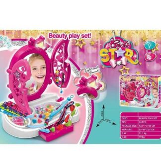 Трюмо KL 4084 на батарейках, 24 предмети, підсвітка, звук, набір для створення прикрас, в коробці