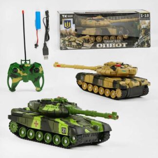 Танк на радіокеруванні "Оплот" 72942 2 кольори, "TK Group", масштаб 1:18, підсвічування, звуки, м...