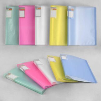 Папка для бумаг с файлами С 36914 5 цветов, 40 файлов, в пакете