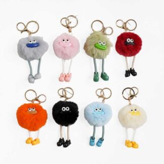 Брелок M 17955 ЦІНА ЗА 1 ШТУКУ, висота - 10 см, текстиль, кільце, карабін