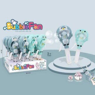 Мильні бульбашки 1136 ЦІНА ЗА 12 ШТУК В БЛОЦІ, механічний вентилятор, висота 21 см