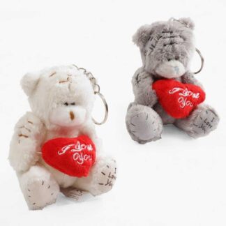 М`яка іграшка-брелок M 17960 ЦІНА ЗА 1 ШТУКУ, “Ведмідь”, висота - 9 см, металева фурнітура, ВИДАЄ...