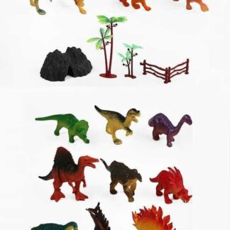 Набір динозаврів 000-046 D дерева, гора, паркан, в пакеті