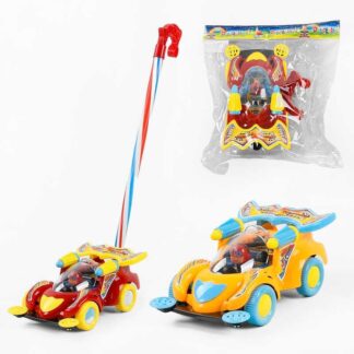 Каталка 346 машинка на паличці, 2 кольори, в пакеті