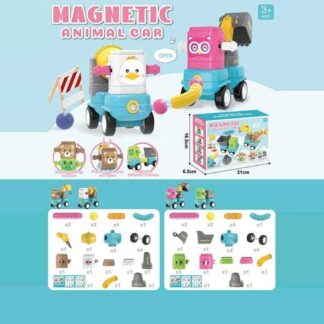 Магнітний конструктор 158-60 2 види, рухомі елементи, тріскачка, в коробці