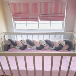 Гр Бортик у ліжко "Косичка" 49431 тканина в’язане полотно, МУСЛІН, ВЕЛЮР, наповнювач СИНТЕПУХ, ро...