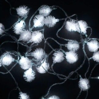 Гірлянда C 23452-013 “Об`ємна сніжинка”, 28 лампочок, 4.9 метра, біла, від мережі 220 В, в пакеті