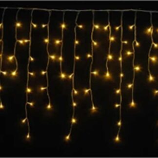 Гірлянда C 61483-20 Y 4 метри, 100 лампочок, штора, жовте світло, від батарейок, 2 режими, у коробці