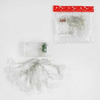 Гірлянда C 61490 (200) "Сніжинки", на батарейках, жовте світло, 2 режими, у пакеті