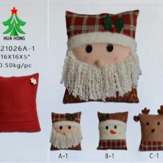 Новорічна декоративна подушка C 67772 3 види, розмір 39х37 см, ВИДАЄТЬСЯ ТІЛЬКИ МІКС ВИДІВ