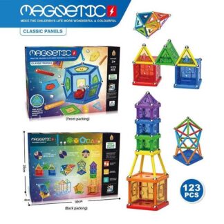 Магнітний конструктор AQ 2274 123 елементи, різні форми деталей, в коробці