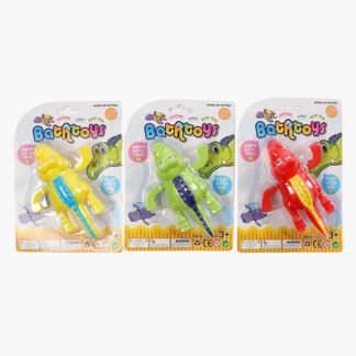 Гра для ванни 556 X "Крокодил", 3 кольори, заводний механізм, на листі, ВИДАЄТЬСЯ ТІЛЬКИ МІКС ВИДІВ