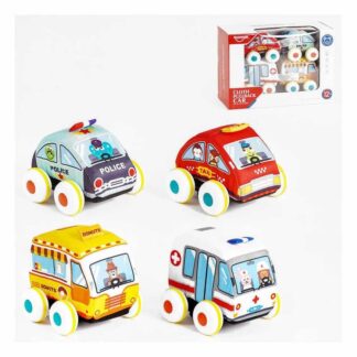 Набор тканевых машин HE 0237 инерция, съемная платформа, 4 шт в коробке