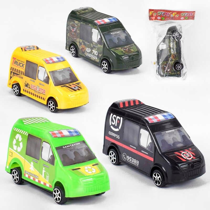 Набір машин 399-165 4 види, інерція, 1 штука в пакеті