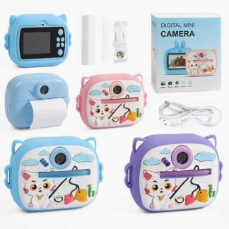 Фотоапарат-принтер C 72975 кабель type-C, роз’єм для SD карти, фото, відео, ігри, рулон термопапе...