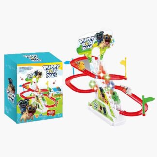 Трек 1112-6 автоматичний підіймач, звуки, мелодія, підсвічування, 3 машинки, в коробці