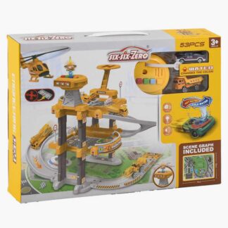 Трек 660 А-306 3 поверхи, 2 машинки, 1 машинка змінює колір, світло, звук, в коробці