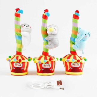 Інтерактивна іграшка М 49105 3 види, звук, пісні англійською мовою, функція запису голосу, танцює...