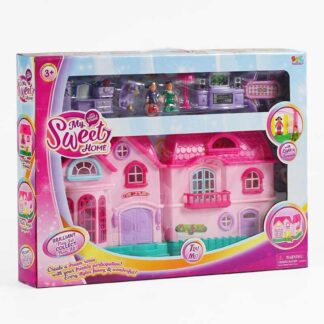 Будиночок 16526 D 2 поверхи, 2 фігурки персонажів, меблі, світло, звук, на батарейках, в коробці